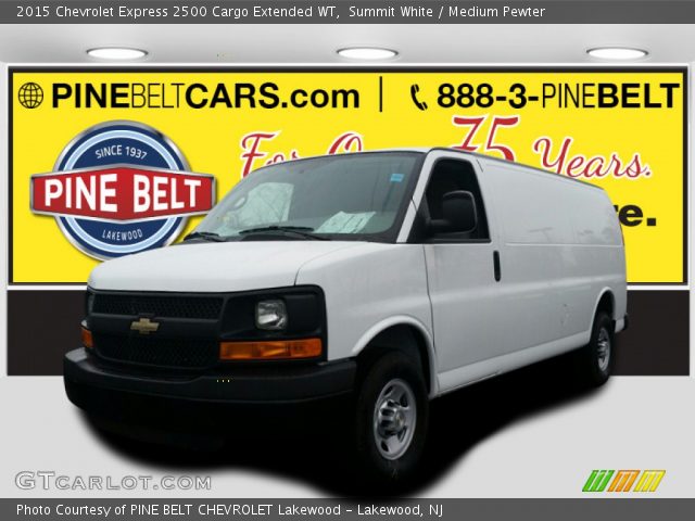 2015 Chevrolet Express 2500 Cargo Extended WT in Summit White