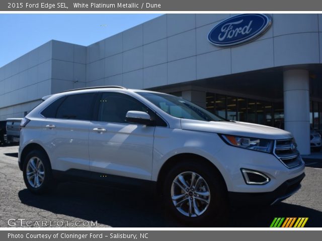 2015 Ford Edge SEL in White Platinum Metallic