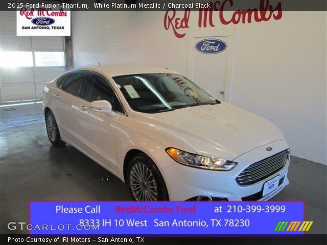 2015 Ford Fusion Titanium in White Platinum Metallic