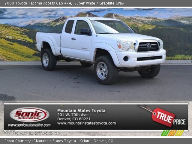 2008 Toyota Tacoma Access Cab 4x4 in Super White