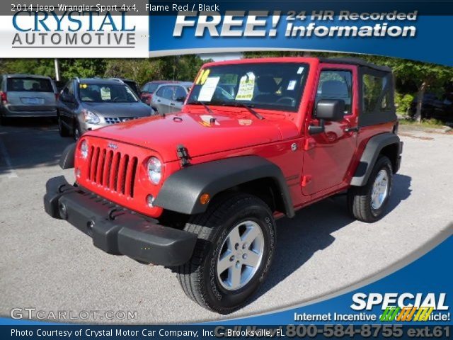 2014 Jeep Wrangler Sport 4x4 in Flame Red