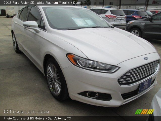 2015 Ford Fusion SE in White Platinum Metallic