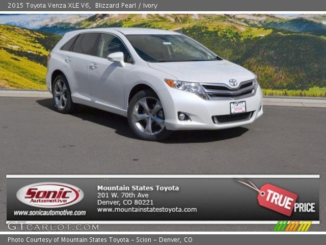 2015 Toyota Venza XLE V6 in Blizzard Pearl