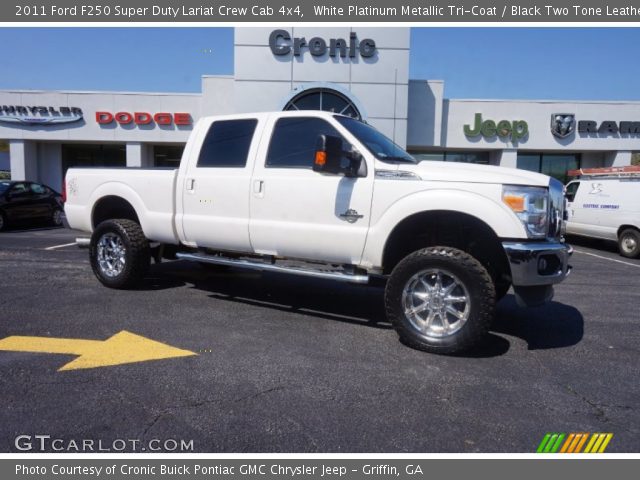2011 Ford F250 Super Duty Lariat Crew Cab 4x4 in White Platinum Metallic Tri-Coat