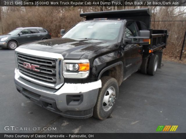 2015 GMC Sierra 3500HD Work Truck Regular Cab 4x4 Dump Truck in Onyx Black