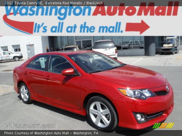 2012 Toyota Camry SE in Barcelona Red Metallic