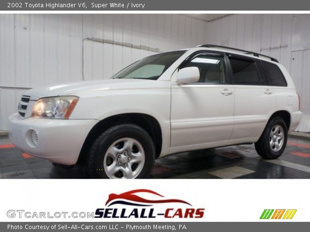 2002 Toyota Highlander V6 in Super White