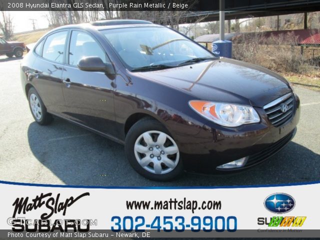 2008 Hyundai Elantra GLS Sedan in Purple Rain Metallic