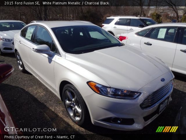 2015 Ford Fusion SE in White Platinum Metallic