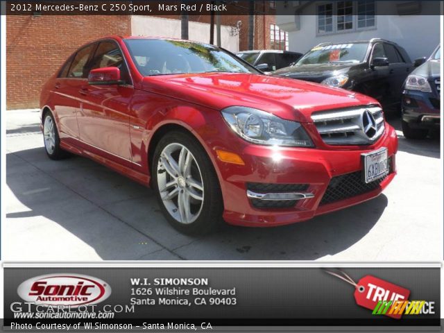 2012 Mercedes-Benz C 250 Sport in Mars Red