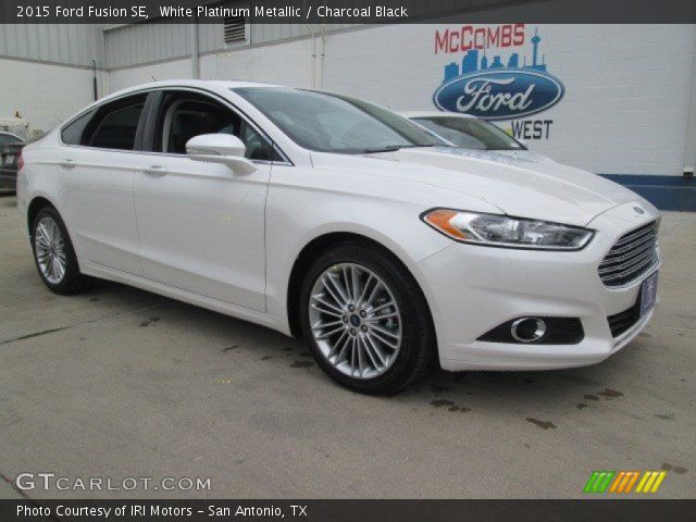2015 Ford Fusion SE in White Platinum Metallic