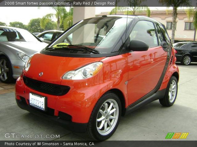 2008 Smart fortwo passion cabriolet in Rally Red