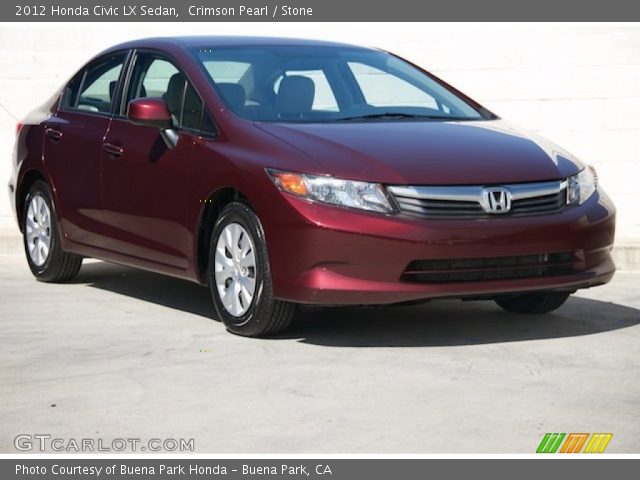 2012 Honda Civic LX Sedan in Crimson Pearl