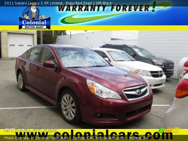 2011 Subaru Legacy 3.6R Limited in Ruby Red Pearl