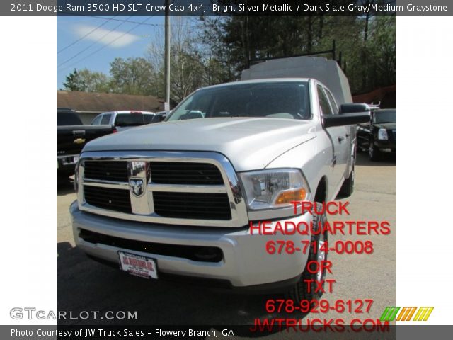 2011 Dodge Ram 3500 HD SLT Crew Cab 4x4 in Bright Silver Metallic