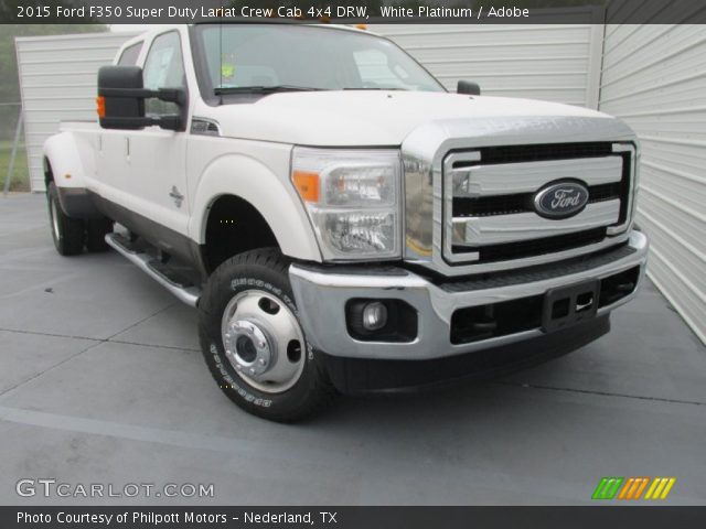 2015 Ford F350 Super Duty Lariat Crew Cab 4x4 DRW in White Platinum