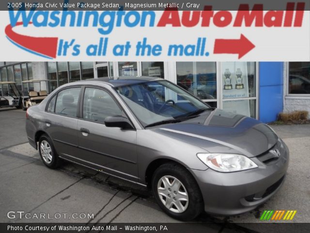 2005 Honda Civic Value Package Sedan in Magnesium Metallic