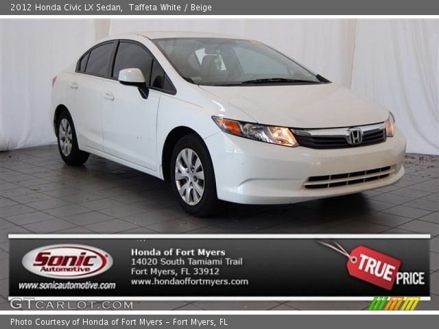 2012 Honda Civic LX Sedan in Taffeta White