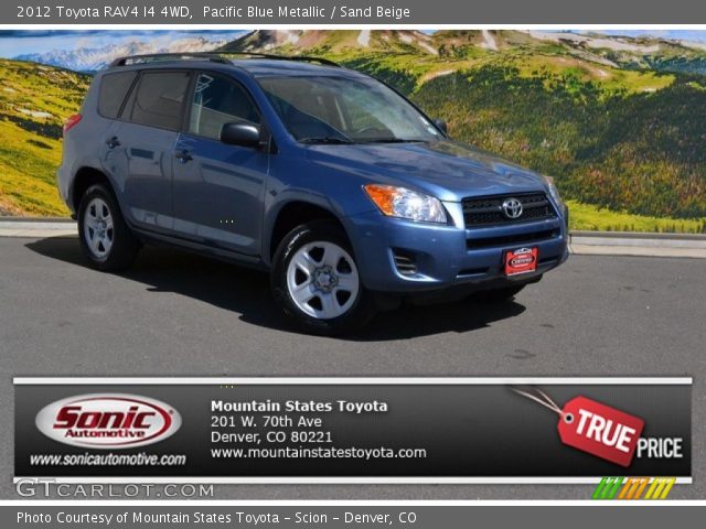 2012 Toyota RAV4 I4 4WD in Pacific Blue Metallic