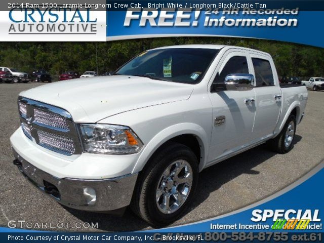 2014 Ram 1500 Laramie Longhorn Crew Cab in Bright White