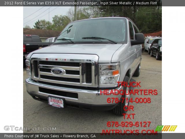 2012 Ford E Series Van E350 XLT Extended Passenger in Ingot Silver Metallic