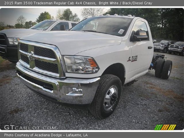 2015 Ram 3500 Tradesman Regular Cab 4x4 Chassis in Bright White