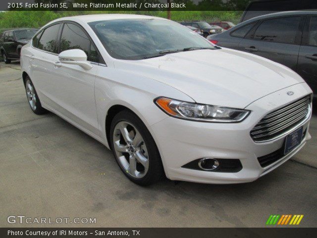 2015 Ford Fusion SE in White Platinum Metallic