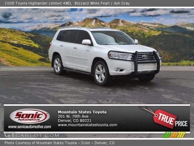2008 Toyota Highlander Limited 4WD in Blizzard White Pearl