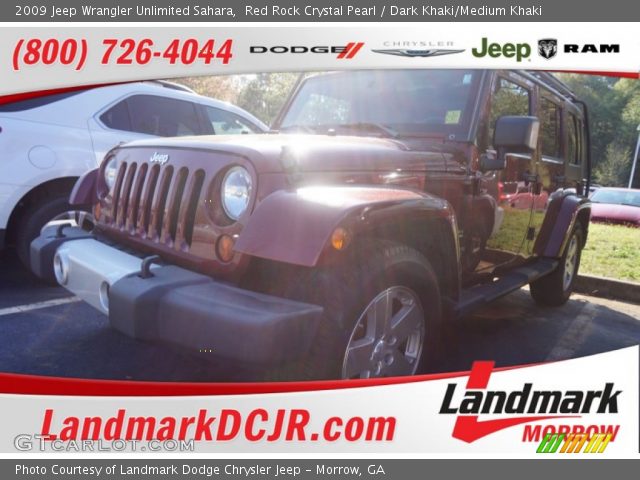 2009 Jeep Wrangler Unlimited Sahara in Red Rock Crystal Pearl