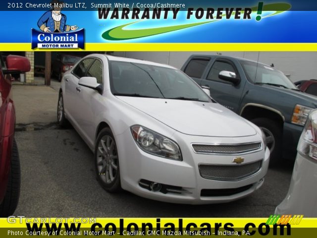 2012 Chevrolet Malibu LTZ in Summit White