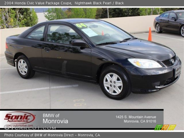2004 Honda Civic Value Package Coupe in Nighthawk Black Pearl