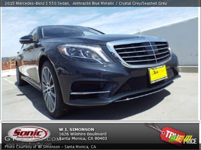 2015 Mercedes-Benz S 550 Sedan in Anthracite Blue Metallic