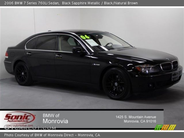 2006 BMW 7 Series 760Li Sedan in Black Sapphire Metallic