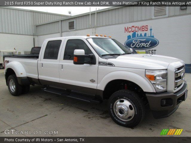 2015 Ford F350 Super Duty King Ranch Crew Cab 4x4 DRW in White Platinum