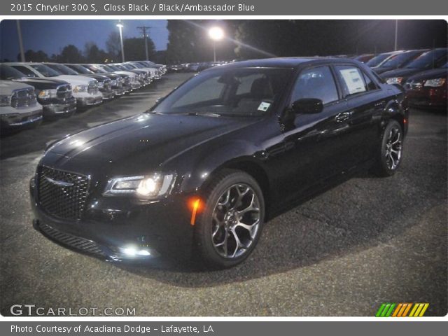 Gloss Black 2015 Chrysler 300 S Black Ambassador Blue