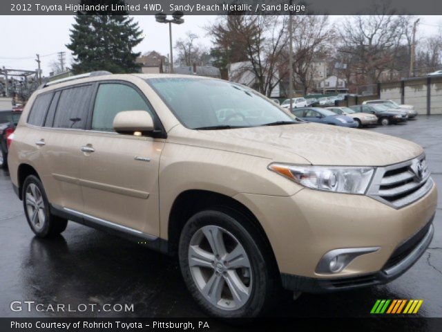 2012 Toyota Highlander Limited 4WD in Sandy Beach Metallic