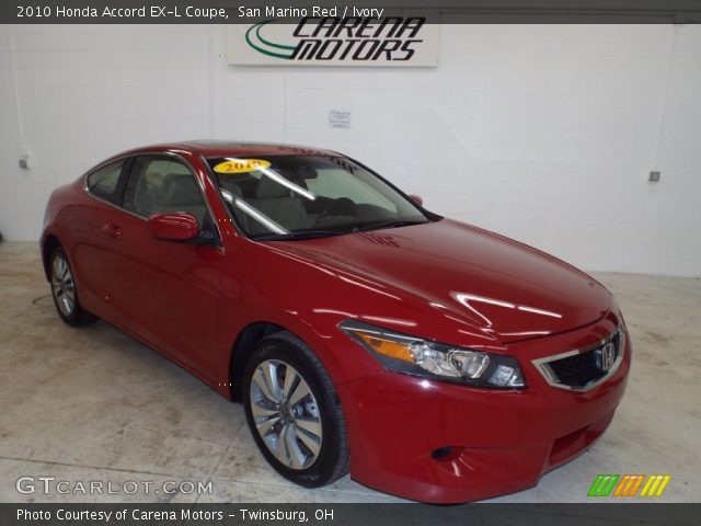 2010 Honda Accord EX-L Coupe in San Marino Red