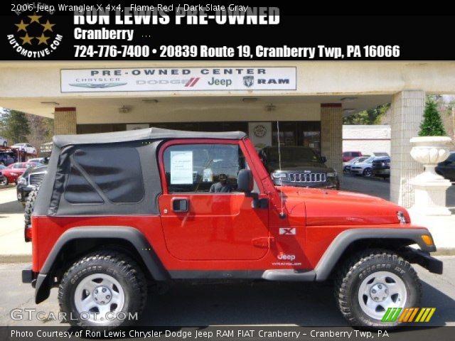 2006 Jeep Wrangler X 4x4 in Flame Red
