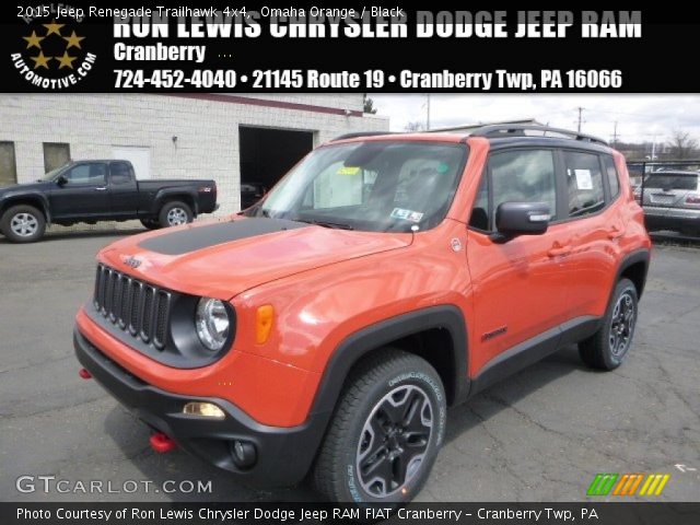 Omaha Orange 2015 Jeep Renegade Trailhawk 4x4 Black