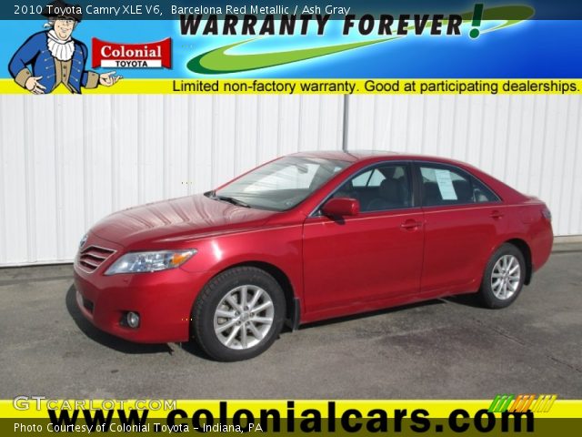 2010 Toyota Camry XLE V6 in Barcelona Red Metallic