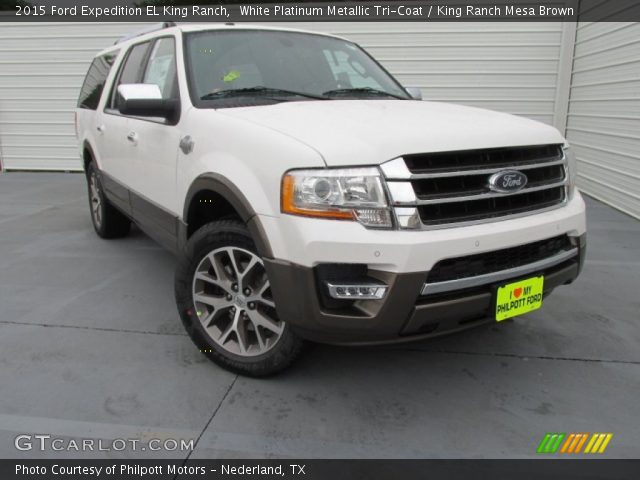 2015 Ford Expedition EL King Ranch in White Platinum Metallic Tri-Coat