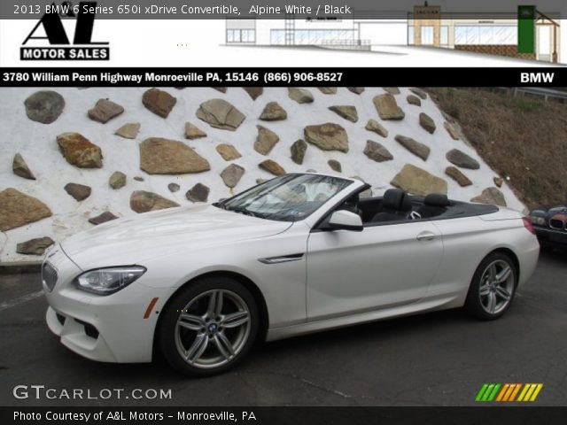 2013 BMW 6 Series 650i xDrive Convertible in Alpine White