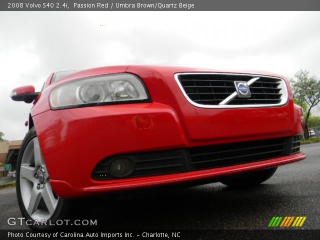 2008 Volvo S40 2.4i in Passion Red