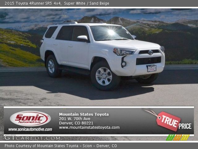 2015 Toyota 4Runner SR5 4x4 in Super White