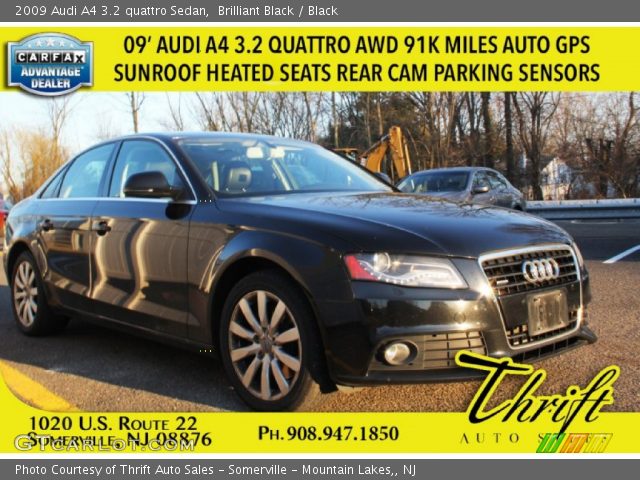 2009 Audi A4 3.2 quattro Sedan in Brilliant Black