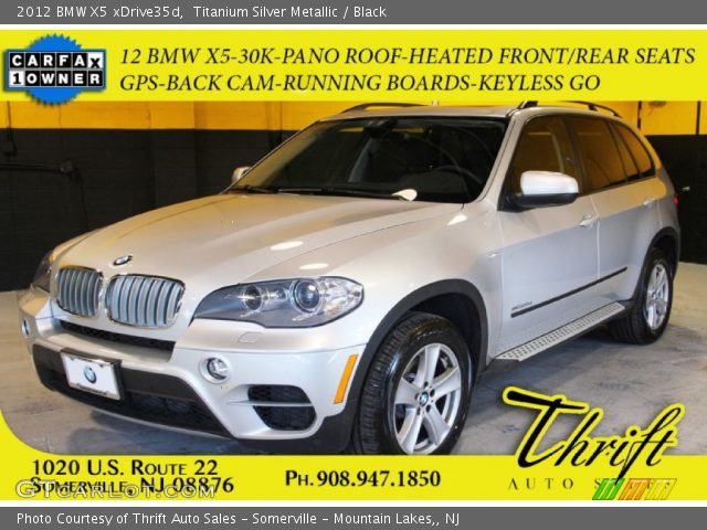 2012 BMW X5 xDrive35d in Titanium Silver Metallic