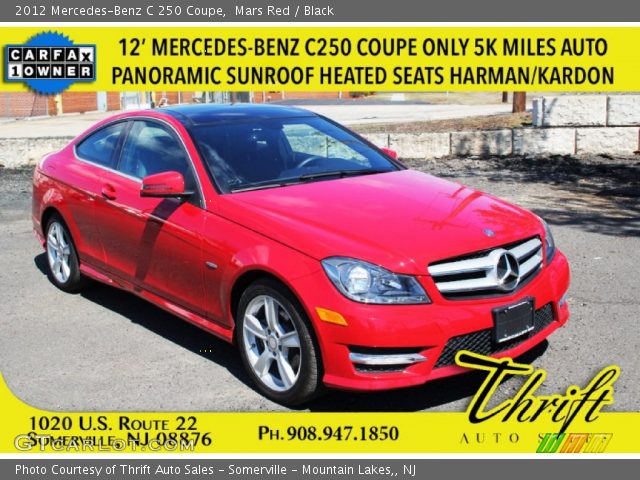 2012 Mercedes-Benz C 250 Coupe in Mars Red