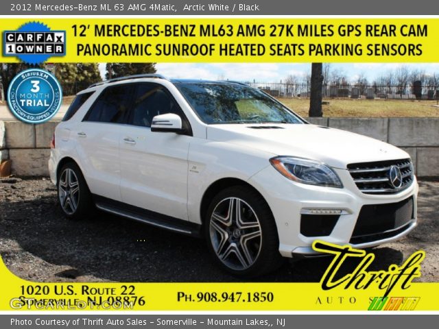 2012 Mercedes-Benz ML 63 AMG 4Matic in Arctic White