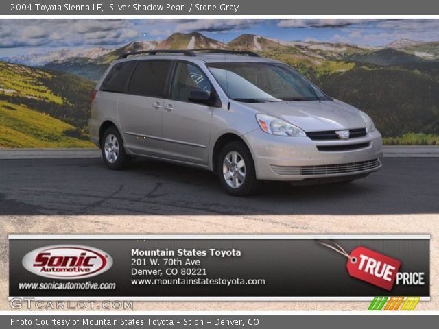 2004 Toyota Sienna LE in Silver Shadow Pearl