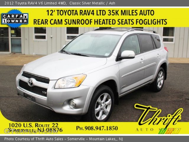 2012 Toyota RAV4 V6 Limited 4WD in Classic Silver Metallic